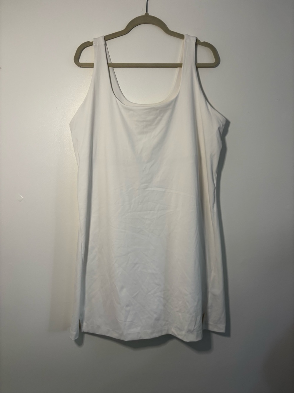 Old Navy White Tank Dress with built in shorts/pocket